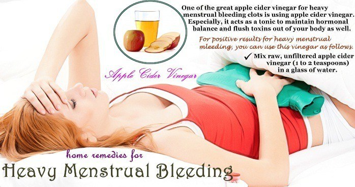home remedies for heavy menstrual bleeding - apple cider vinegar