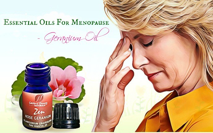 essential oils for menopause - geranium oil
