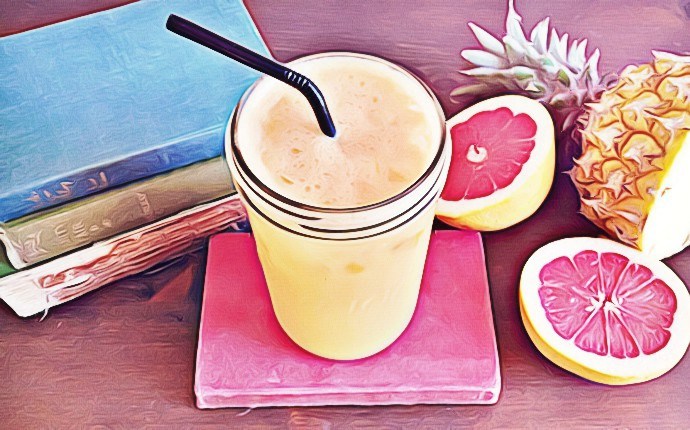 pineapple smoothie recipes - grapefruit - pineapple smoothie