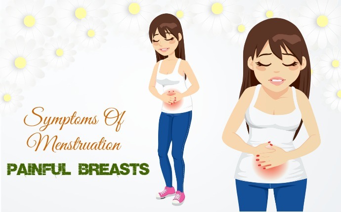 symptoms of menstruation - painful breasts